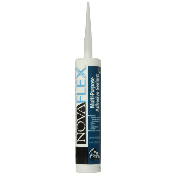 Novagard Novagard 02-MX0112 NovaFlex Multi-Purpose Adhesive Sealant - 10.3 oz. Tube, Dark Gray 02-MX0112
